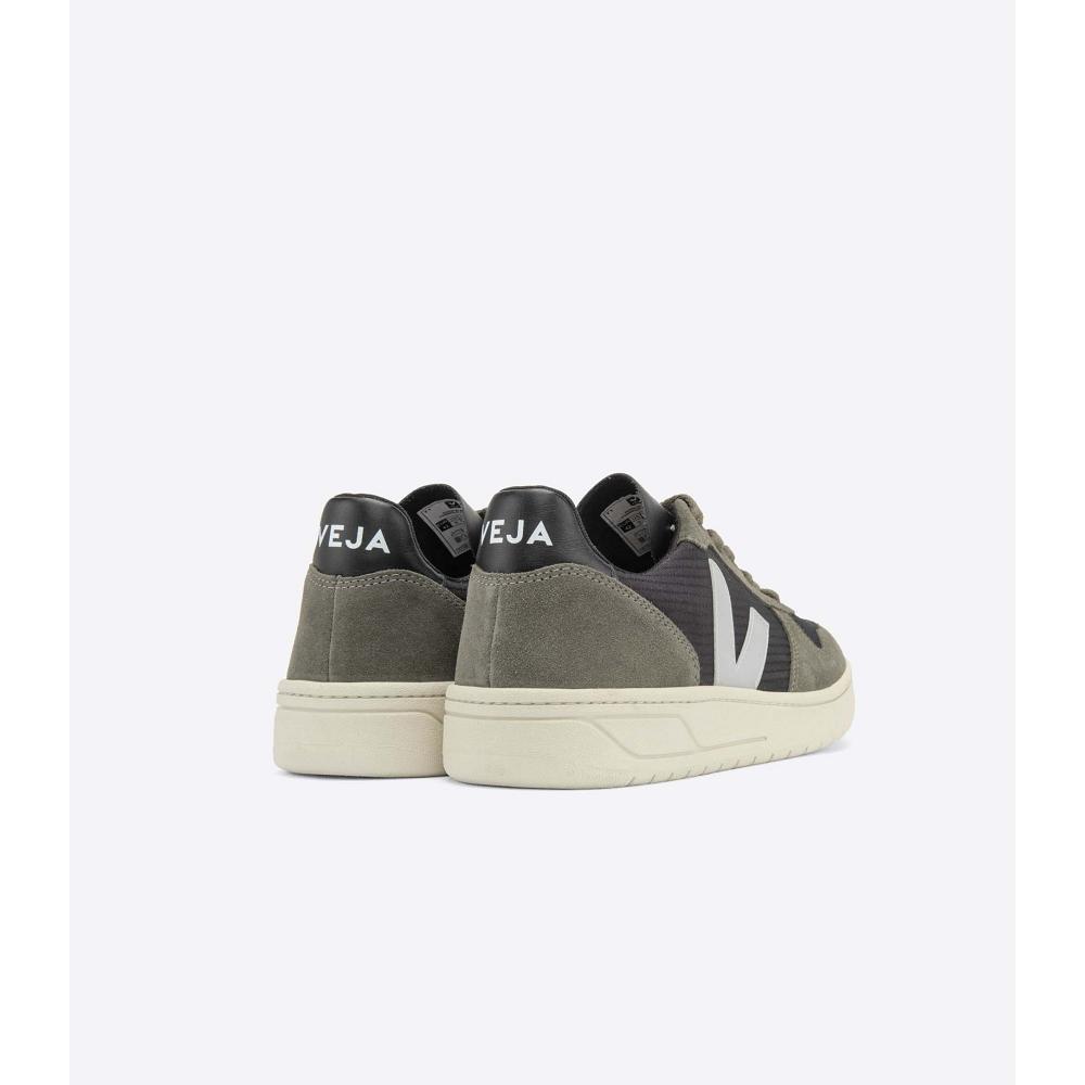 Women's Veja V-10 RIPSTOP Sneakers Black/Grey | SG 660EBC